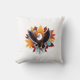 Herbstliche Majestät Adler Kissen