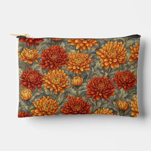 Herbstliche Make-up-Tasche mit Blumenmuster Zubehörtasche (Vorderseite)