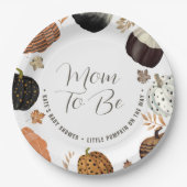 Herbstliche Mama zum kleinen Pumpkinduschpapier Pappteller (Vorderseite)