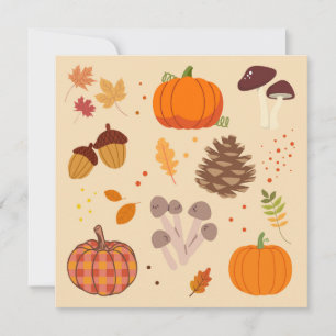 Herbstliche Natur Feiertagskarte