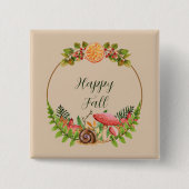Herbstliche Natur mit anpassbarem Text Button (Vorderseite)