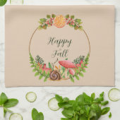 Herbstliche Natur mit anpassbarem Text Geschirrtuch (Gefaltet)