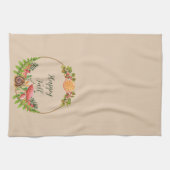 Herbstliche Natur mit anpassbarem Text Geschirrtuch (Horizontal)