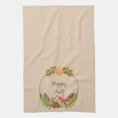 Herbstliche Natur mit anpassbarem Text Geschirrtuch (Vertikal)
