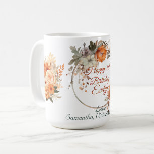 Herbstliche Niedliche Gnome Herbstlaub Geburtstag Kaffeetasse
