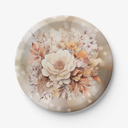 Herbstliche Niedliche Gnome Herbstlaub Geburtstag Pappteller (Vorderseite)