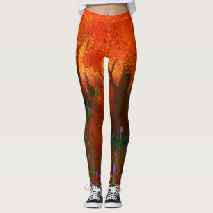 Herbstliche Nostalgie Wald Leggings
