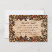 Herbstliche Obstgartenhochzeit Dankeskarte (Vorderseite)