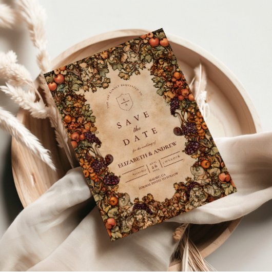 Herbstliche Obstgartenhochzeit Save The Date