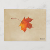 Herbstliche Orange Herbstlaub Hochzeiten Tischnumm Postkarte (Rückseite)