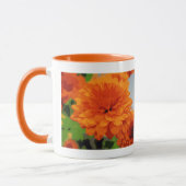 Herbstliche Orange Mums Tasse Getränke (Links)