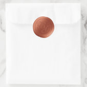 Herbstliche Orange Script Monogram Wax Siegel Stic Runder Aufkleber (Tasche)