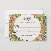 Herbstliche Orangefarbene Grünpflanzen Wasserfarbe RSVP Karte (Vorderseite)