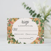 Herbstliche Orangefarbene Grünpflanzen Wasserfarbe RSVP Karte (Stehend Vorderseite)