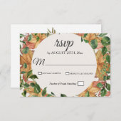 Herbstliche Orangefarbene Grünpflanzen Wasserfarbe RSVP Karte (Vorne/Hinten)