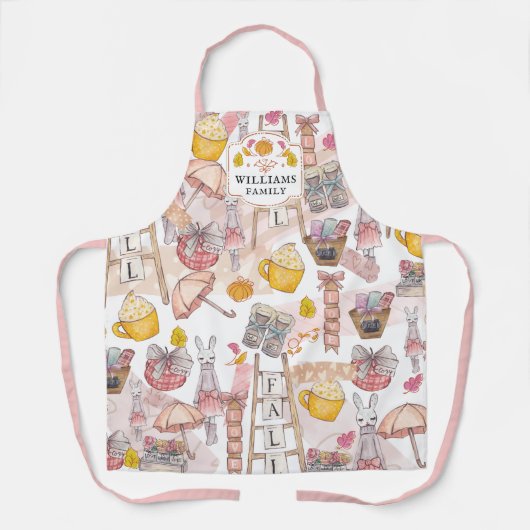 Herbstliche Personalisierte Handgemälde Schürze (Vorderseite)