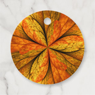 Herbstliche Pflanze, Abstraktes Fraktal, kundenspe Geschenkanhänger