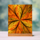 Herbstliche Pflanze, Modernes Abstraktes Fraktal Acrylschild (Neutral)