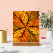 Herbstliche Pflanze, Modernes Abstraktes Fraktal Acrylschild (Hochzeit)