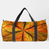 Herbstliche Pflanze, Modernes Abstraktes Fraktal Duffle Bag (Rückseite)