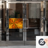 Herbstliche Pflanze, Modernes Abstraktes Fraktal Fensteraufkleber (Büro Tür)