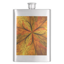 Herbstliche Pflanze, Modernes Abstraktes Fraktal Flachmann