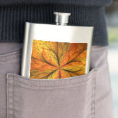 Herbstliche Pflanze, Modernes Abstraktes Fraktal Flachmann (Beispiel)