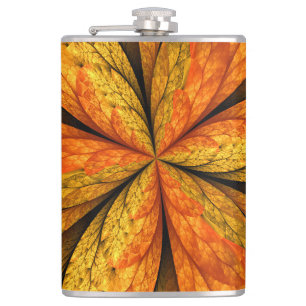Herbstliche Pflanze, Modernes Abstraktes Fraktal Flachmann