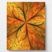 Herbstliche Pflanze, Modernes Abstraktes Fraktal Fotoplatte (Vorderseite)