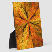 Herbstliche Pflanze, Modernes Abstraktes Fraktal Fotoplatte (Seite)