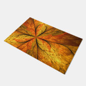 Herbstliche Pflanze, Modernes Abstraktes Fraktal Fußmatte (Schrägansicht)