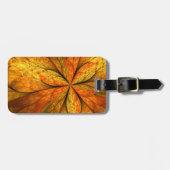 Herbstliche Pflanze, Modernes Abstraktes Fraktal Gepäckanhänger (Vorderseite horizontal)