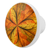 Herbstliche Pflanze, Modernes Abstraktes Fraktal Keramikknauf (Rechts)
