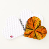 Herbstliche Pflanze, Modernes Abstraktes Fraktal Notizblock (Innenseite)