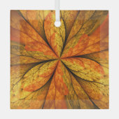 Herbstliche Pflanze, Modernes Abstraktes Fraktal Ornament Aus Glas (Vorderseite)