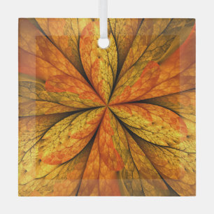 Herbstliche Pflanze, Modernes Abstraktes Fraktal Ornament Aus Glas