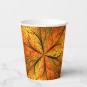 Herbstliche Pflanze, Modernes Abstraktes Fraktal Pappbecher (Rückseite)