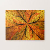 Herbstliche Pflanze, Modernes Abstraktes Fraktal Puzzle (Horizontal)