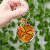 Herbstliche Pflanze, Modernes Abstraktes Fraktal Schlüsselanhänger (Hand)