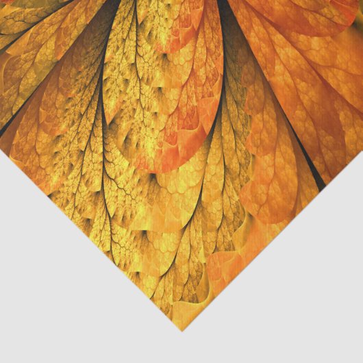 Herbstliche Pflanze, Modernes Abstraktes Fraktal Seidenpapier (Detail)