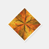 Herbstliche Pflanze, Modernes Abstraktes Fraktal Serviette (Ecke)