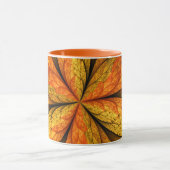 Herbstliche Pflanze, Modernes Abstraktes Fraktal Tasse (Zentrum)
