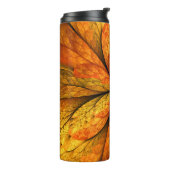 Herbstliche Pflanze, Modernes Abstraktes Fraktal Thermosbecher (Nach links gedreht)