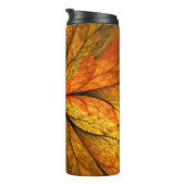 Herbstliche Pflanze, Modernes Abstraktes Fraktal Thermosbecher (Nach rechts gedreht)
