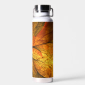 Herbstliche Pflanze, Modernes Abstraktes Fraktal Trinkflasche (Rückseite)