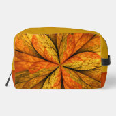 Herbstliche Pflanze, Modernes Abstraktes Fraktal Waschbeutel (Rückseite)