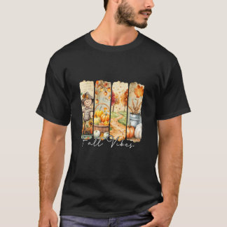 Herbstliche Pinselstrich-Stimmung Ernte Vogelscheu T-Shirt