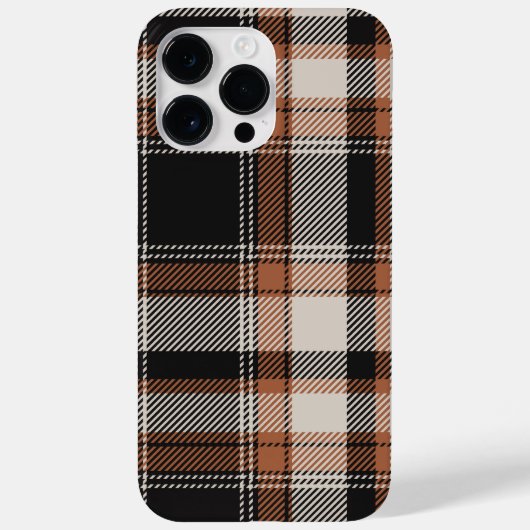 Herbstliche Plaid-Optik  Case-Mate iPhone Hülle (Rückseite)