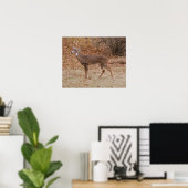 Herbstliche Poster Kunst mit Hirschbock (Heimbüro)