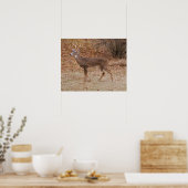 Herbstliche Poster Kunst mit Hirschbock (Küche)